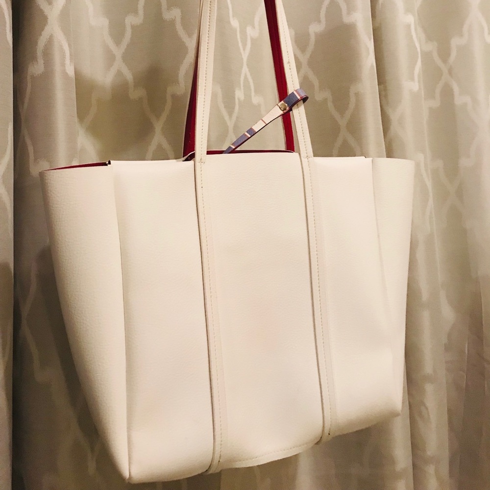 ZARA white tote (reversible)